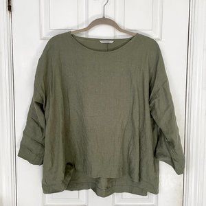 LinenFox Harper Tunic - Pine Green